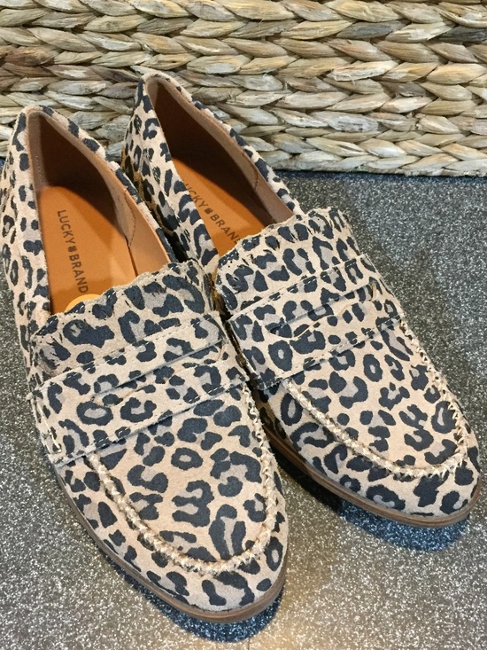 Lucky Brand Shoes - Lucky Brand Leopard Print Penny Loafers - Brown and Black